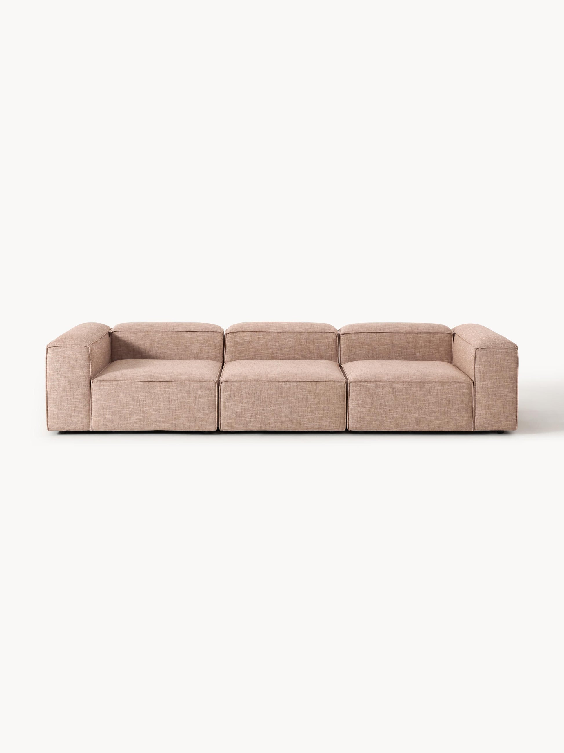 Galeriebild 1 - Modulares Sofa Lennon (4-Sitzer) aus Leinen-Mix