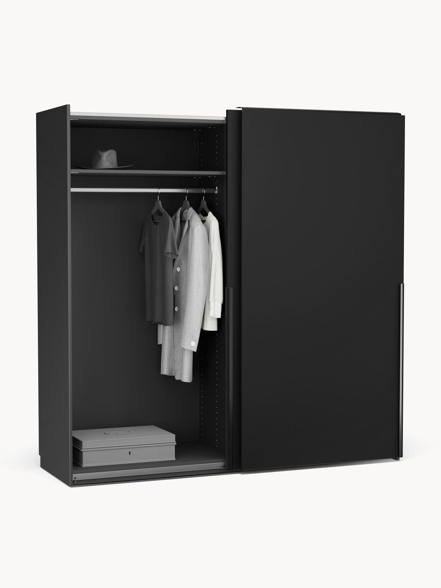 Modularer Schwebetürenschrank Leon, 200 cm Breite, in verschiedenen Größen
