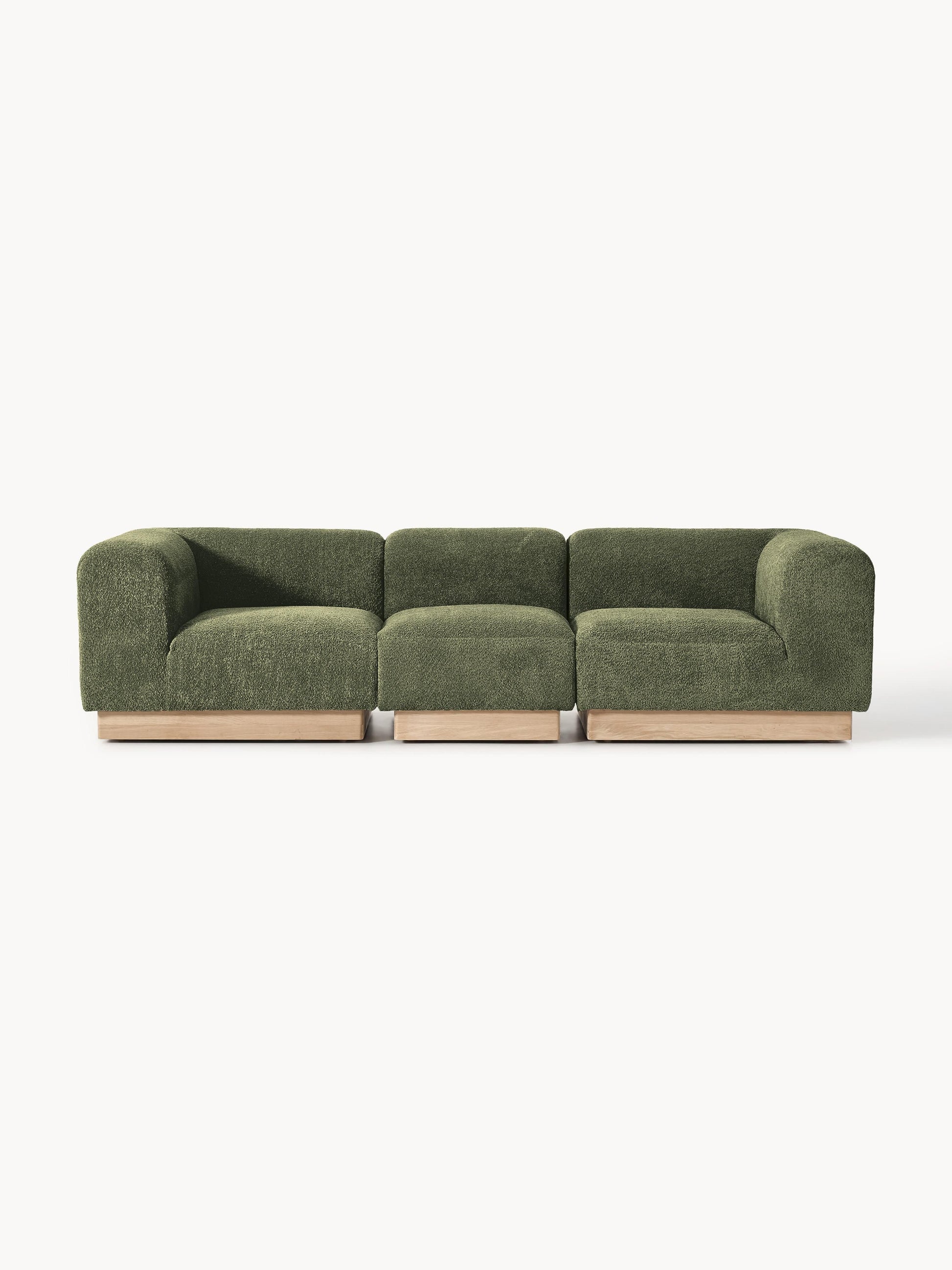 Galeriebild 1 - Modulares Sofa Natalie (3-Sitzer) aus Teddy-Bouclé