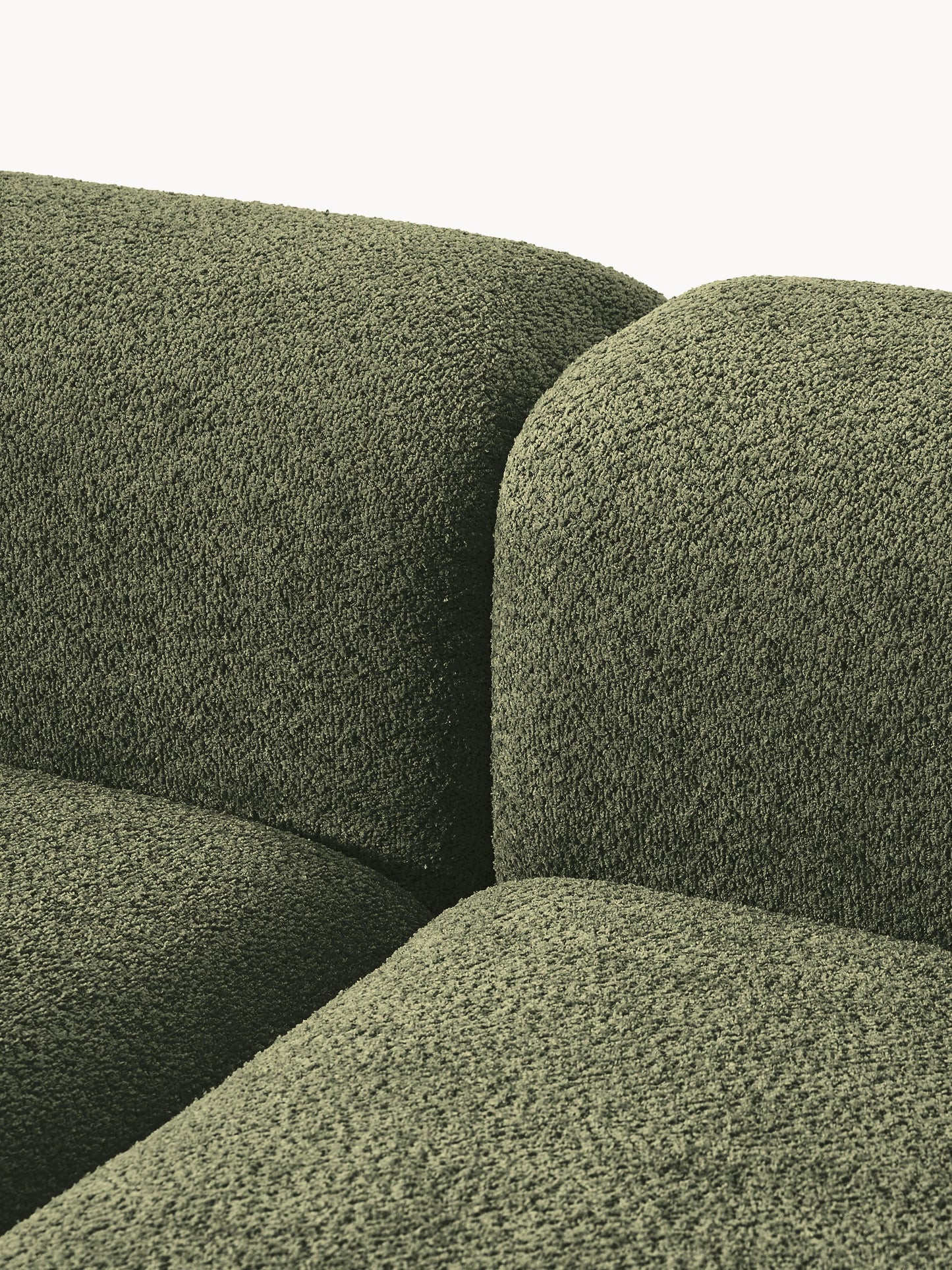 Modulares Sofa Natalie (3-Sitzer) aus Teddy-Bouclé