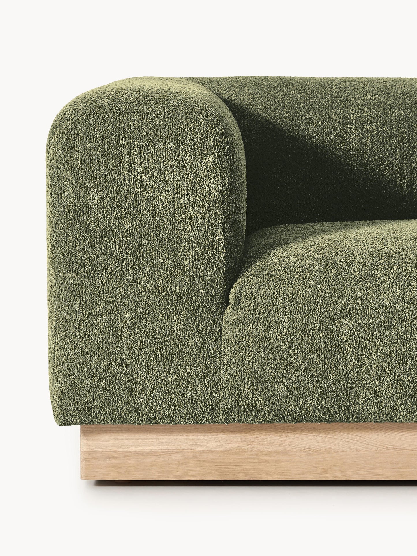 Modulares Sofa Natalie (3-Sitzer) aus Teddy-Bouclé