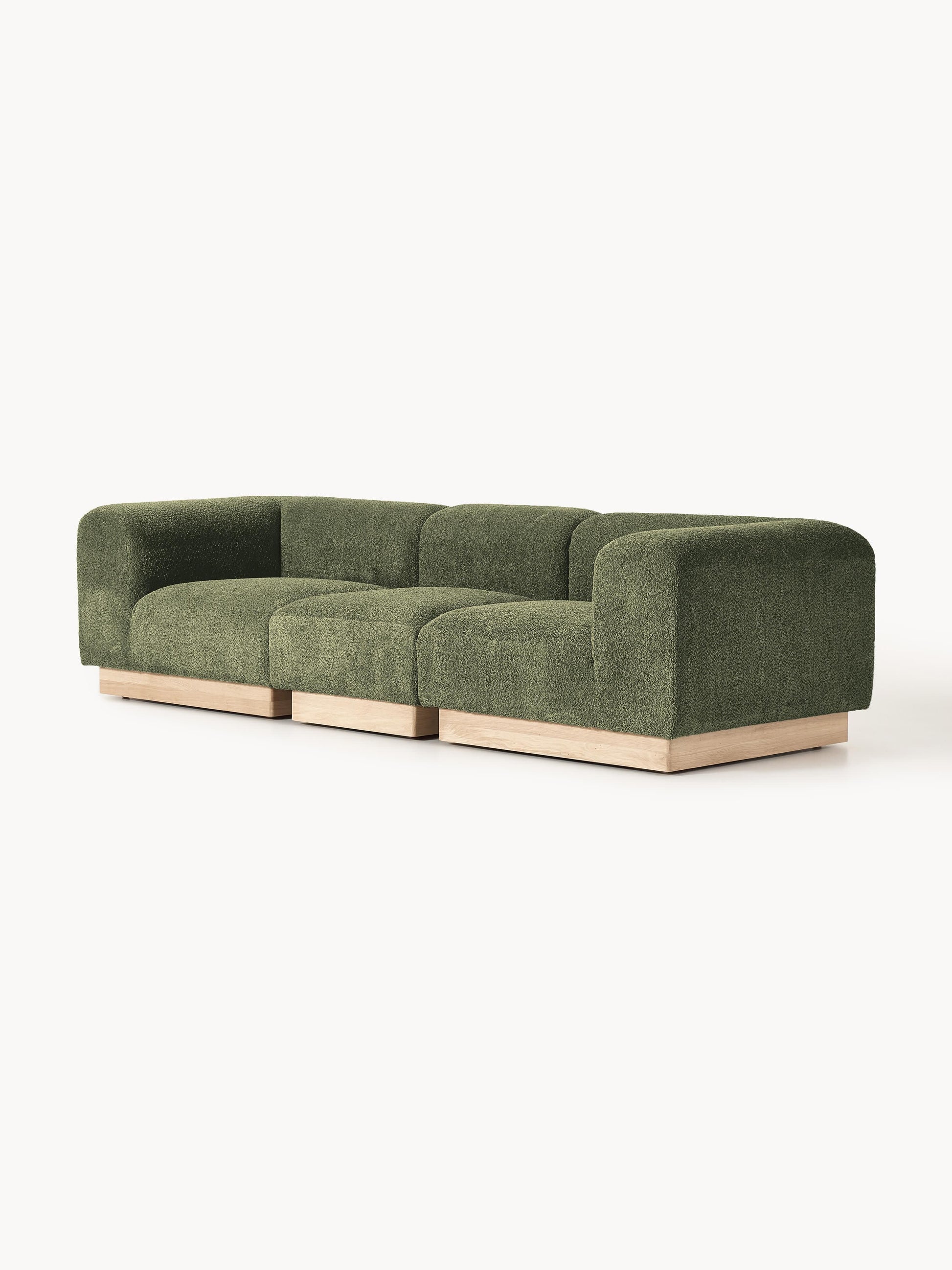 Modulares Sofa Natalie (3-Sitzer) aus Teddy-Bouclé
