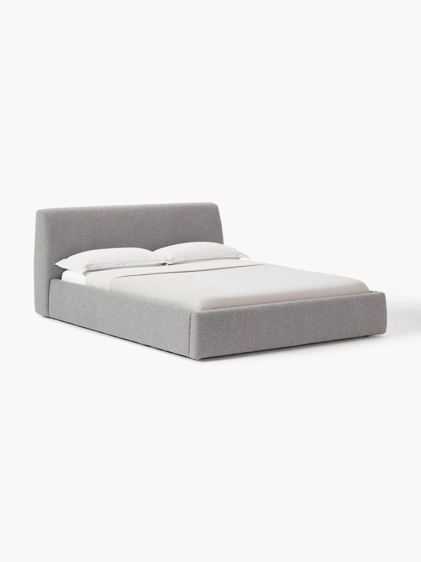 Galeriebild 1 - Bouclé-Polsterbett Cloud mit Stauraum