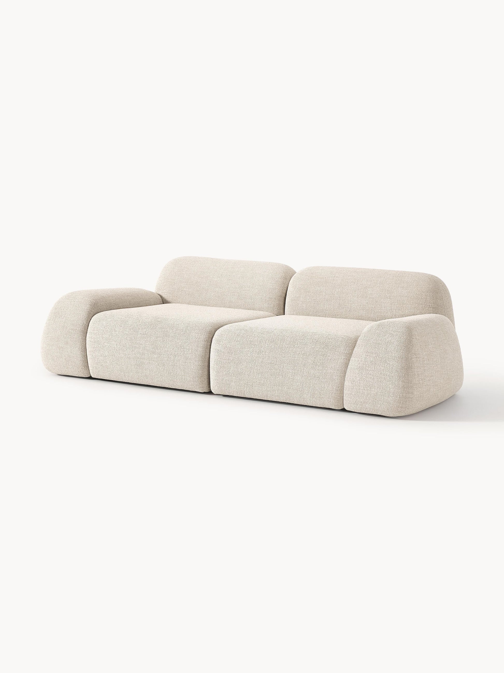 Modulares Bouclé-Sofa Wolke (3-Sitzer)