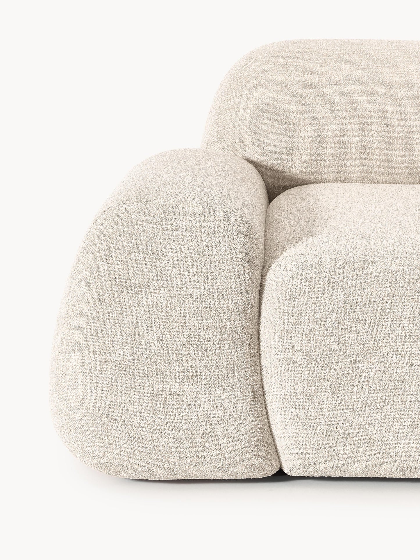 Modulares Bouclé-Sofa Wolke (3-Sitzer)