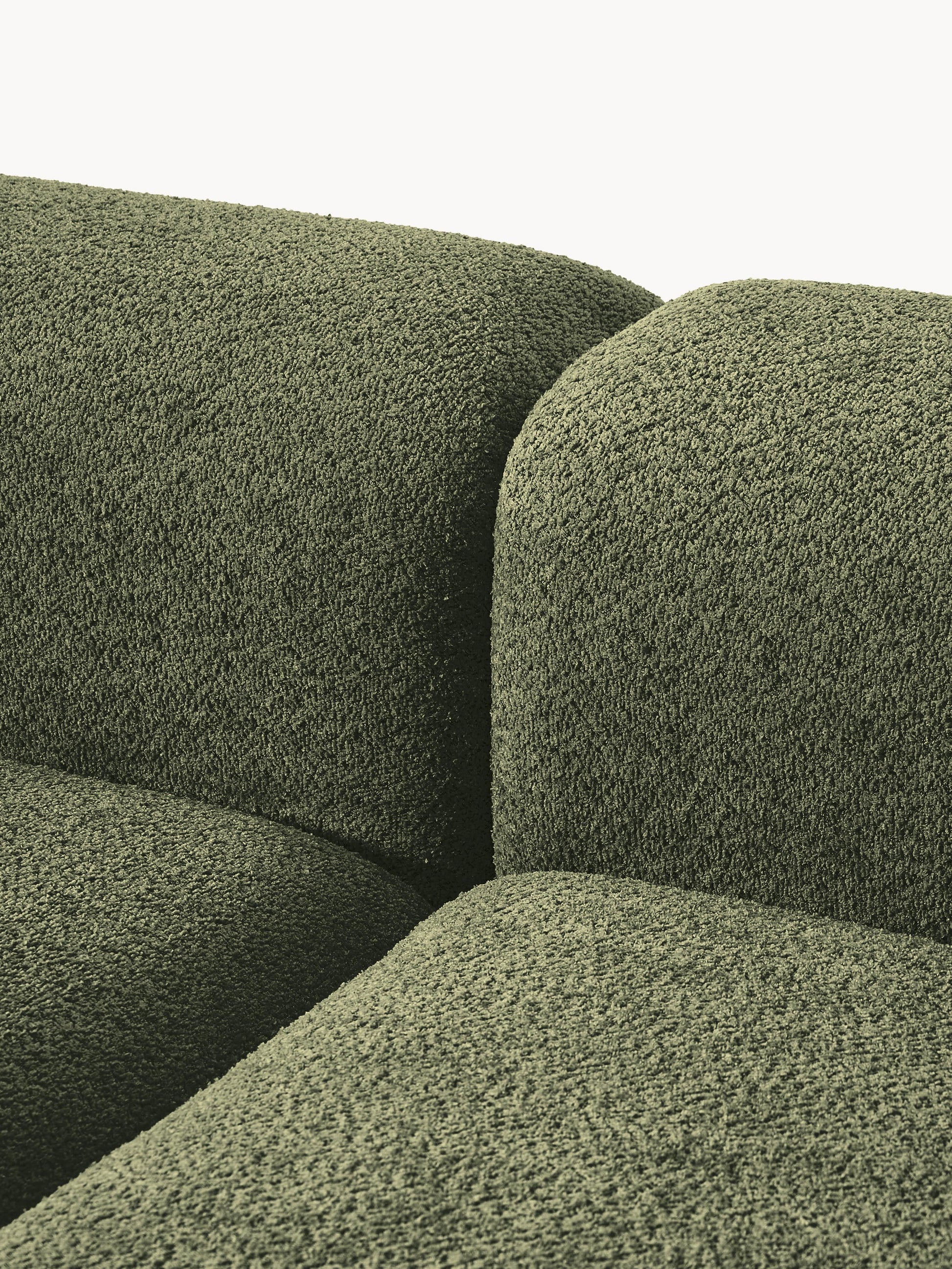 Modulares Sofa Natalie (3-Sitzer) aus Teddy-Bouclé