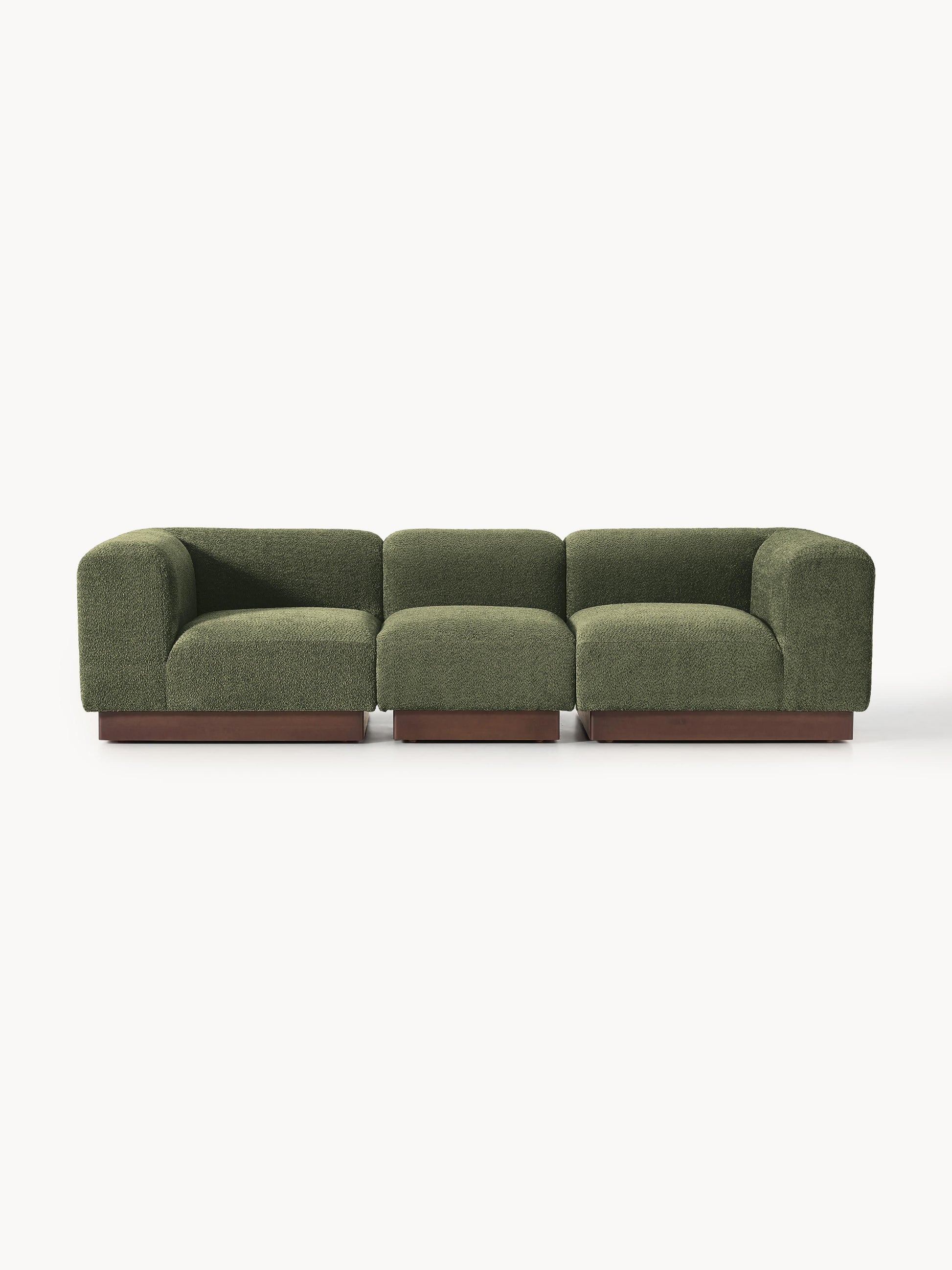 Galeriebild 1 - Modulares Sofa Natalie (3-Sitzer) aus Teddy-Bouclé
