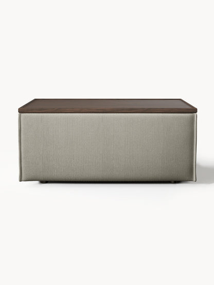 Sofa-Hocker Lennon aus Cord mit Stauraum