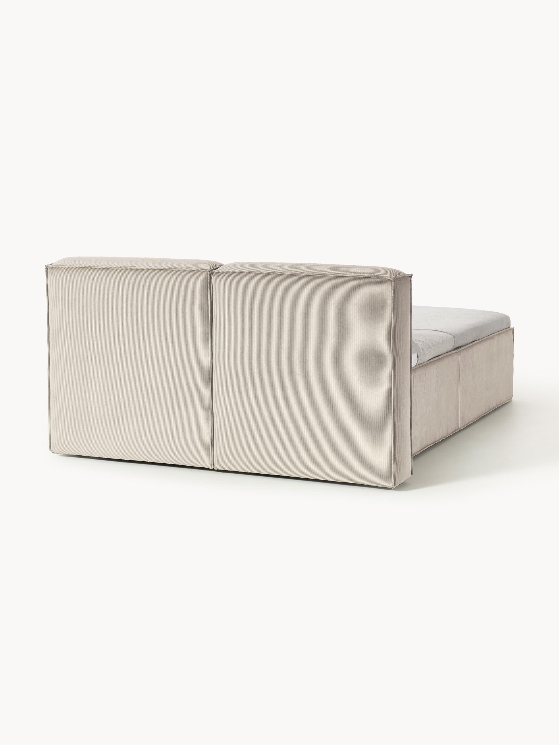 Cord-Boxspringbett Lennon
