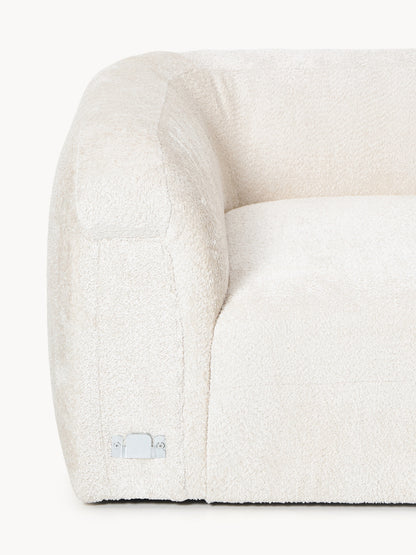 Rundes Teddy-Bouclé-Eckmodul Wolke
