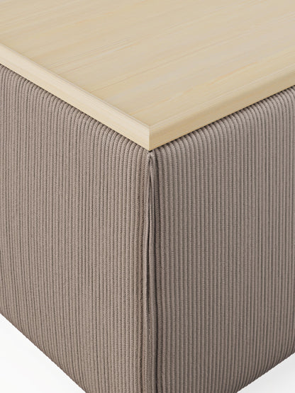 Sofa-Hocker Lennon aus Cord mit Stauraum