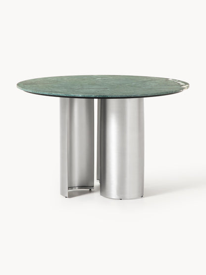 Runder Esstisch Noam mit Marmor-Tischplatte, Ø 120 cm