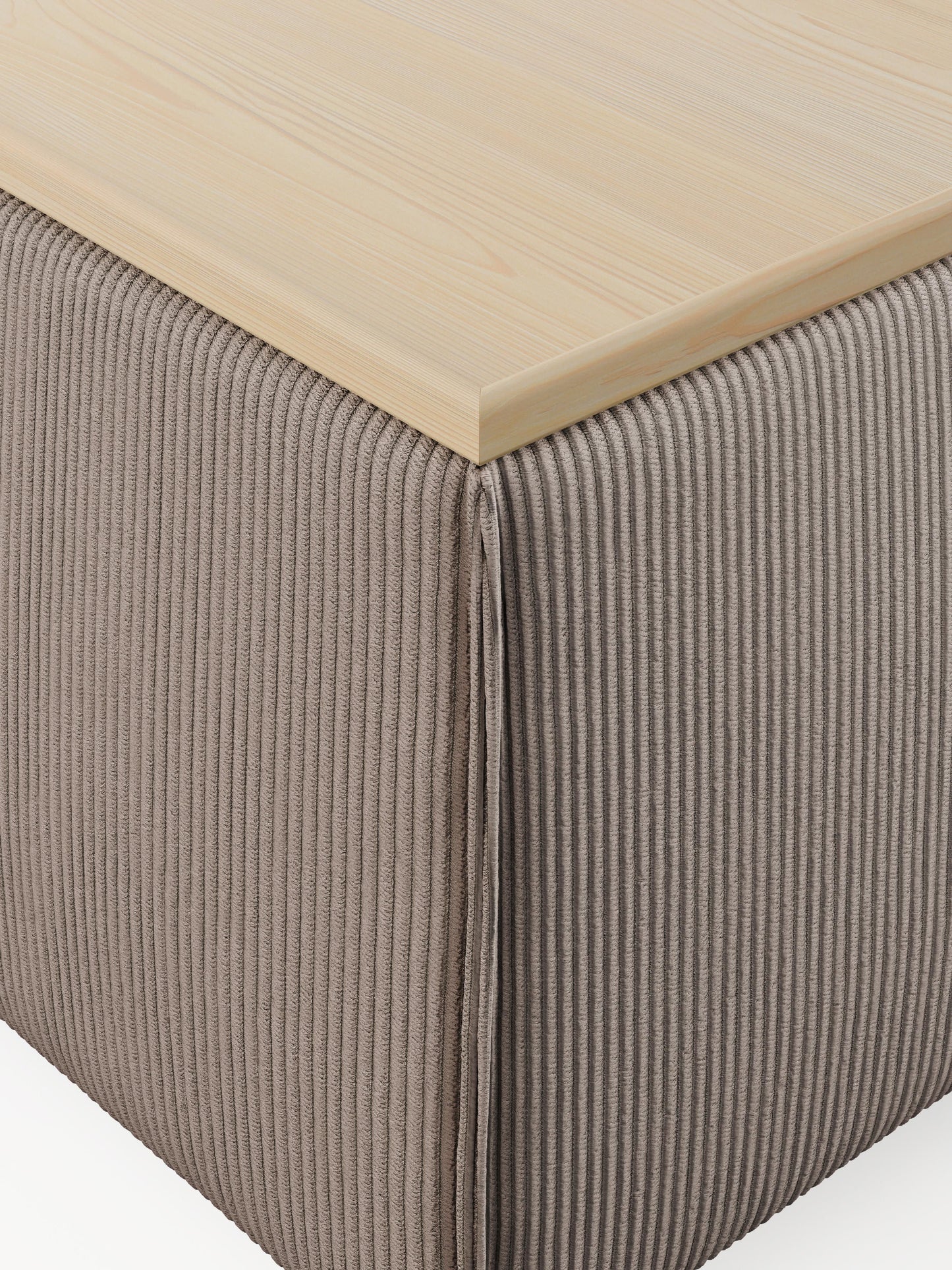 Sofa-Hocker Lennon aus Cord mit Stauraum