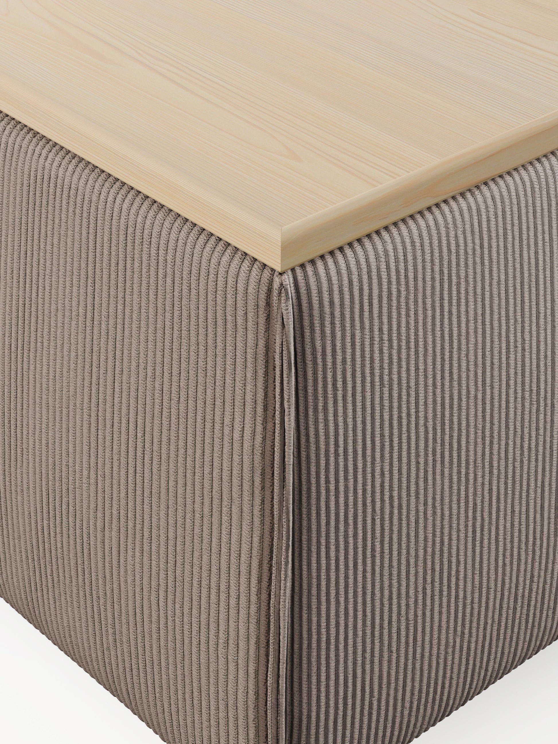 Sofa-Hocker Lennon aus Cord mit Stauraum