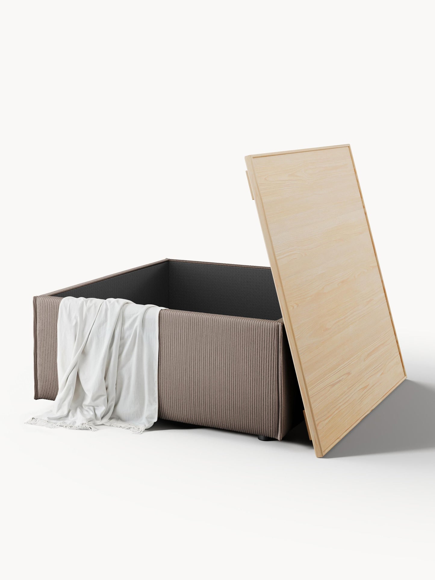 Sofa-Hocker Lennon aus Cord mit Stauraum