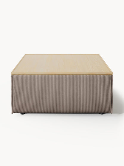 Sofa-Hocker Lennon aus Cord mit Stauraum