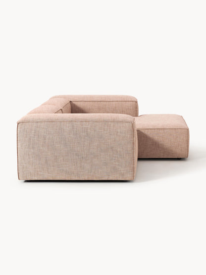 Modulares Ecksofa Lennon (2-Sitzer) aus Leinen-Mix