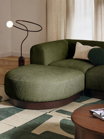 Sofa-Hocker Natalie aus Teddy-Bouclé