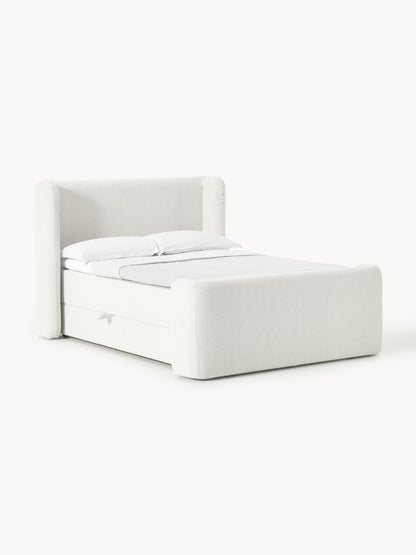 Galeriebild 1 - Bouclé-Boxspringbett Perla mit Stauraum