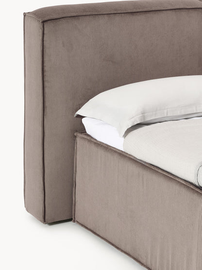 Cord-Boxspringbett Lennon