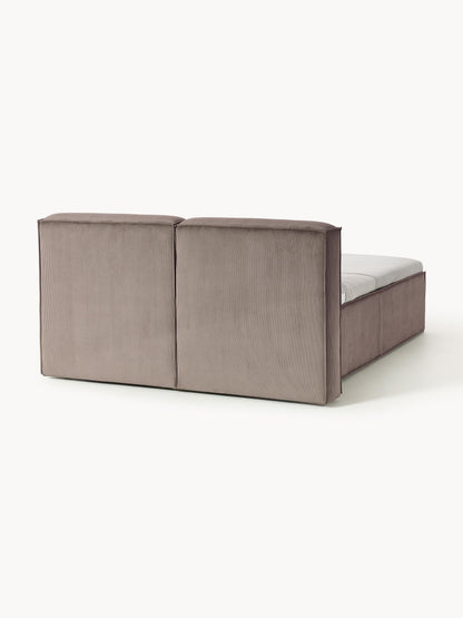 Cord-Boxspringbett Lennon