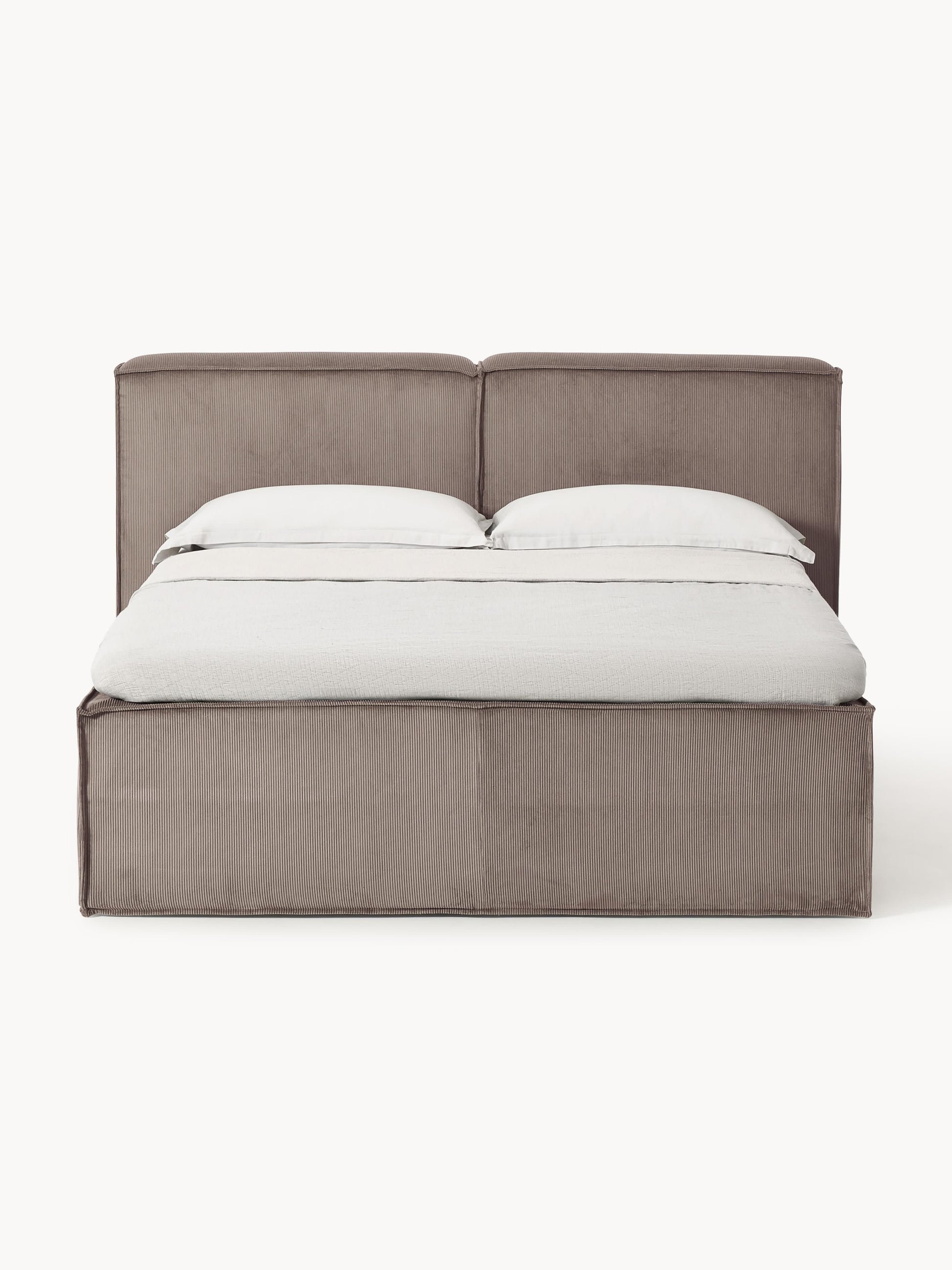 Cord-Boxspringbett Lennon