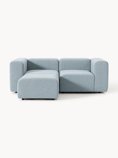 Galeriebild 1 - Modulares Bouclé-Sofa Lena (3-Sitzer) mit Hocker (links/rechts)