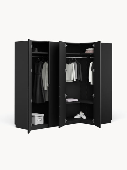 Modularer Eck-Kleiderschrank Leon, 215 cm Breite, in verschiedenen Größen