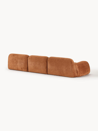 Modulares Teddy-Bouclé-Sofa Wolke (4-Sitzer)