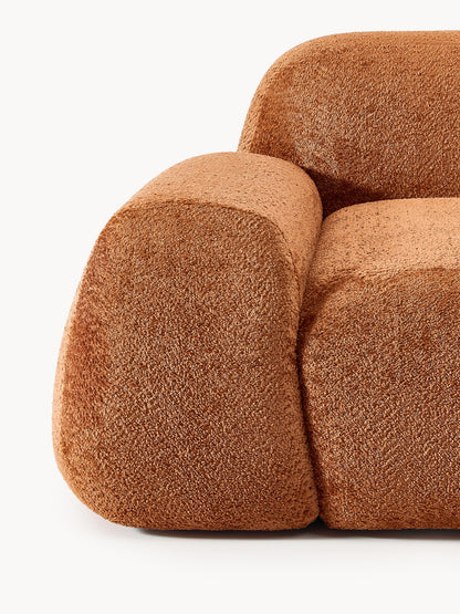 Modulares Teddy-Bouclé-Sofa Wolke (4-Sitzer)