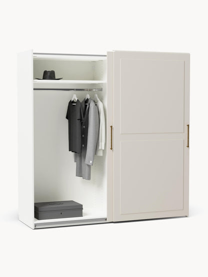 Modularer Schwebetürenschrank Charlotte, 200 cm Breite, mehrere Varianten