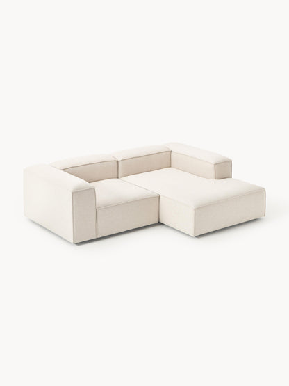 Modulares Ecksofa Lennon (2-Sitzer) aus Leinen-Mix