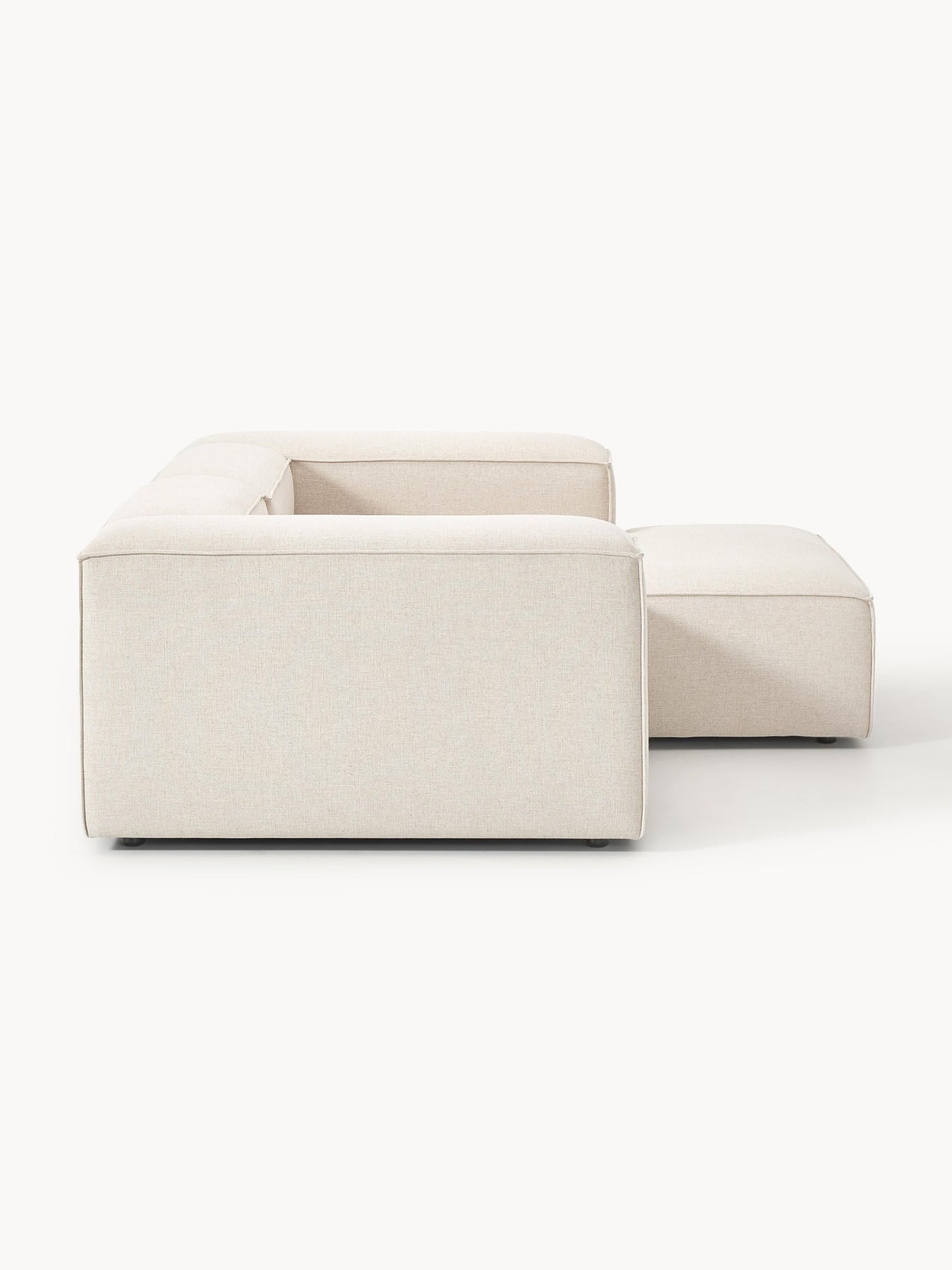 Modulares Ecksofa Lennon (2-Sitzer) aus Leinen-Mix