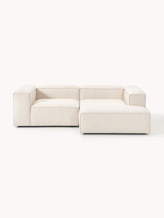 Galeriebild 1 - Modulares Ecksofa Lennon (2-Sitzer) aus Leinen-Mix