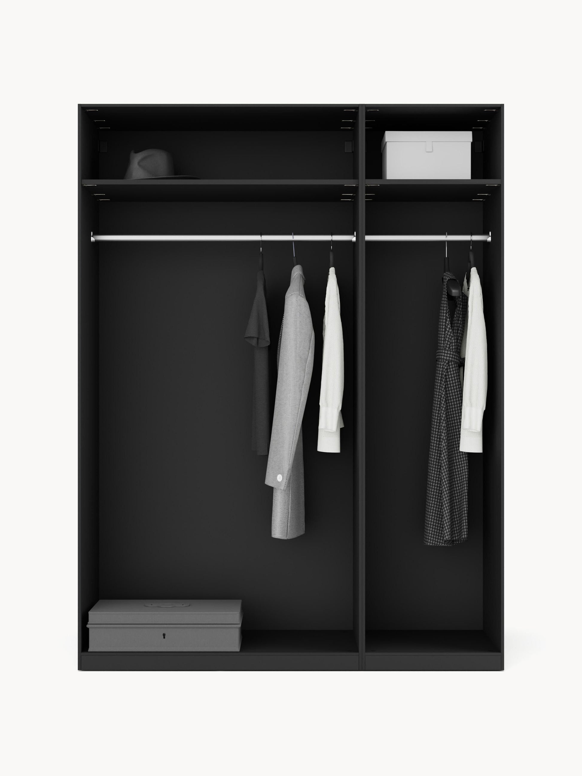 Modular Drehtürenschrank Leon, 150 cm Breite, in verschiedenen Größen