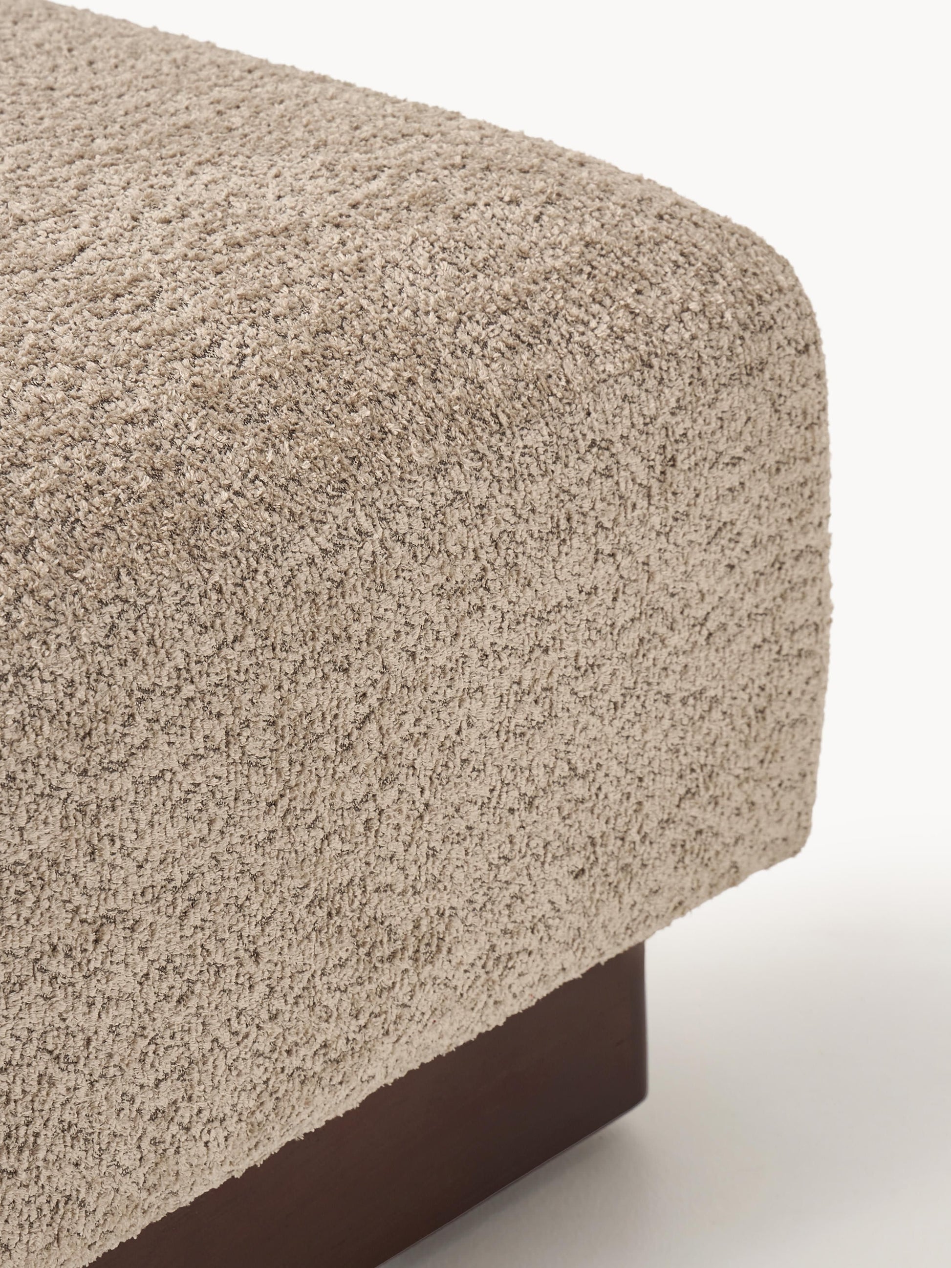 Sofa-Hocker Natalie aus Teddy-Bouclé