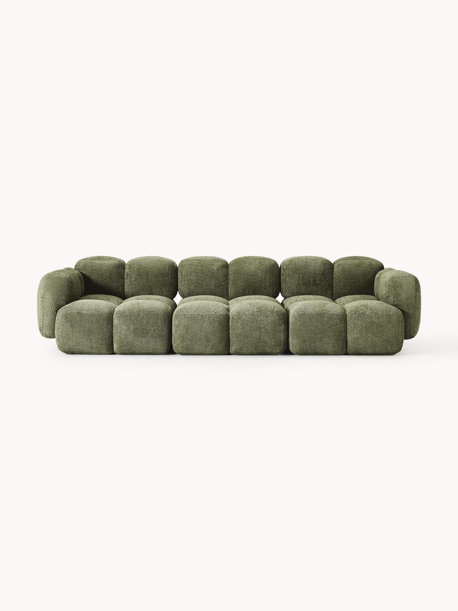 Galeriebild 1 - Modulares Sofa Tayla (4-Sitzer) aus Teddy-Bouclé