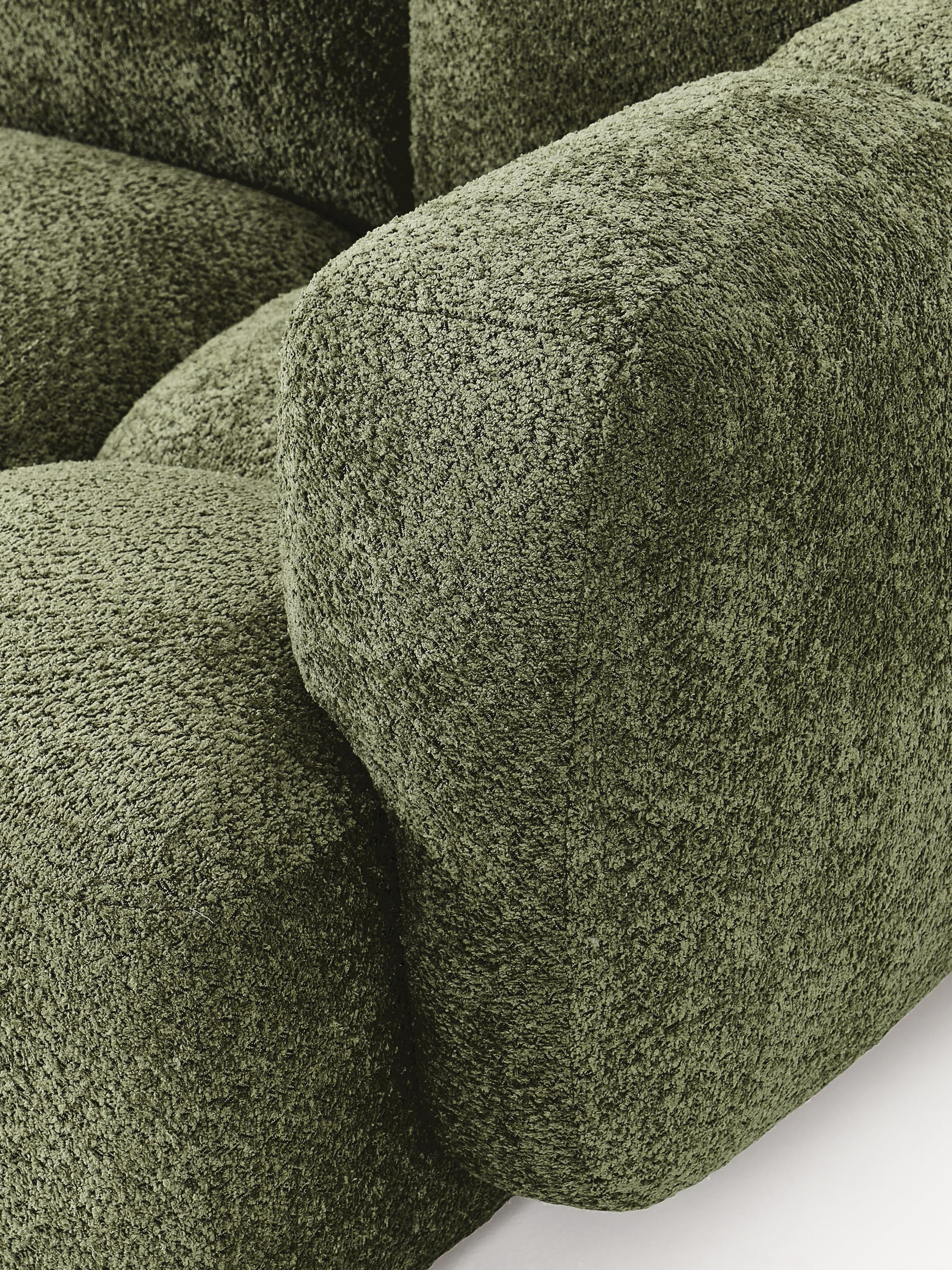 Modulares Sofa Tayla (4-Sitzer) aus Teddy-Bouclé
