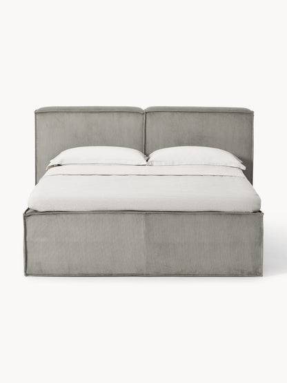 Cord-Boxspringbett Lennon