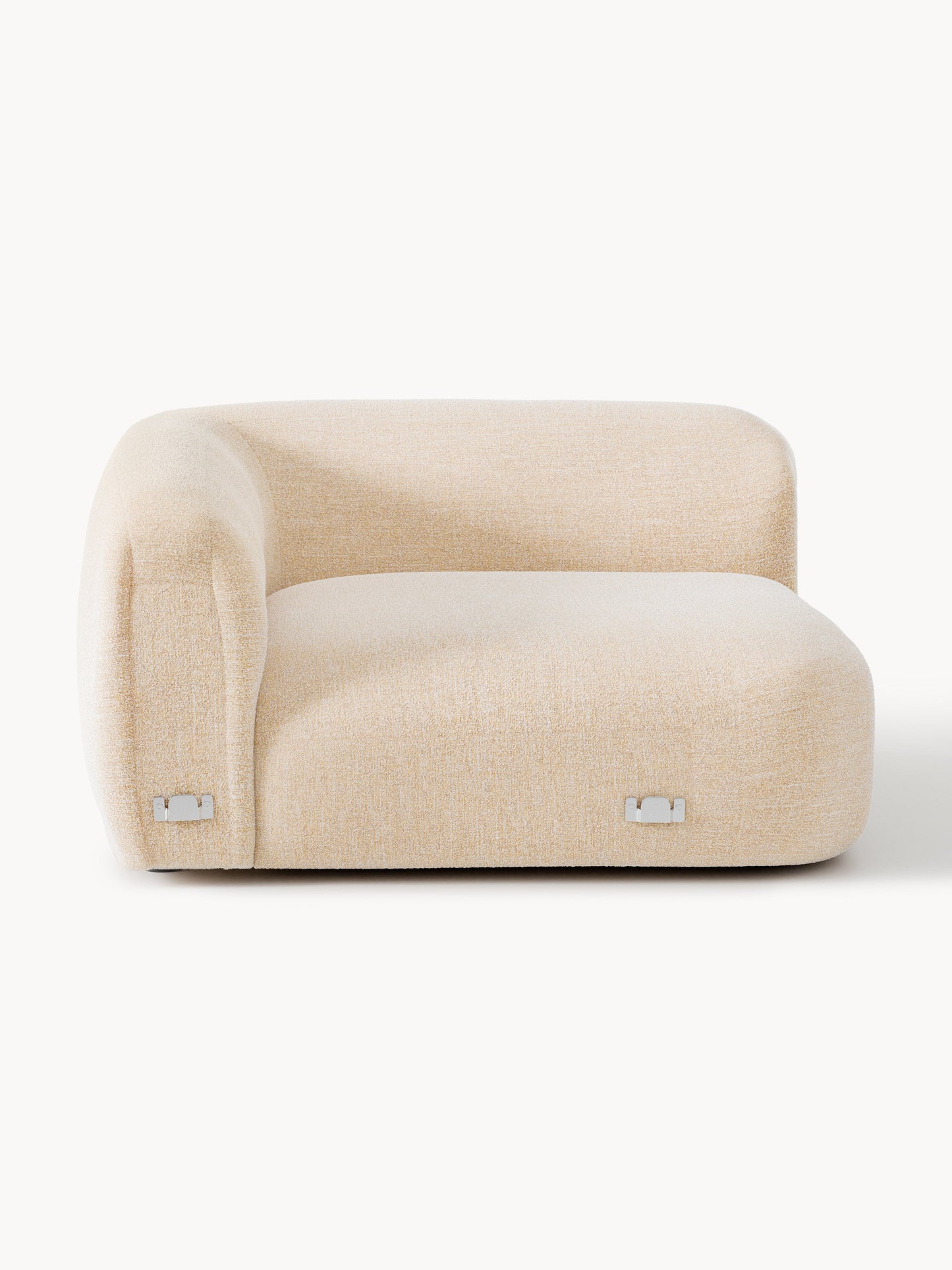 Rundes Bouclé-Eckmodul Wolke