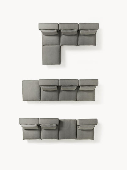 Modulares Sofa Felix mit Hocker (links/rechts)
