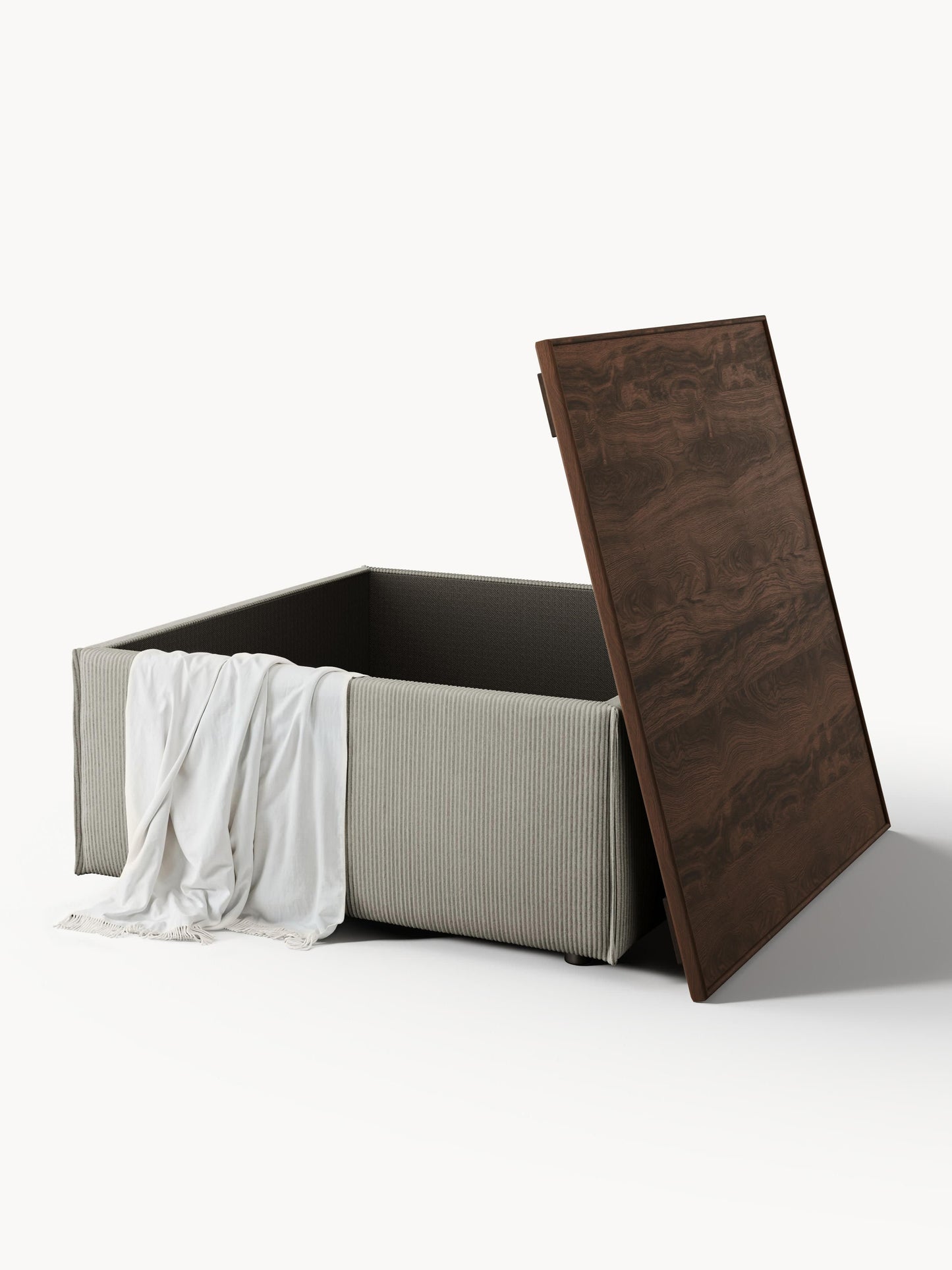 Sofa-Hocker Lennon aus Cord mit Stauraum