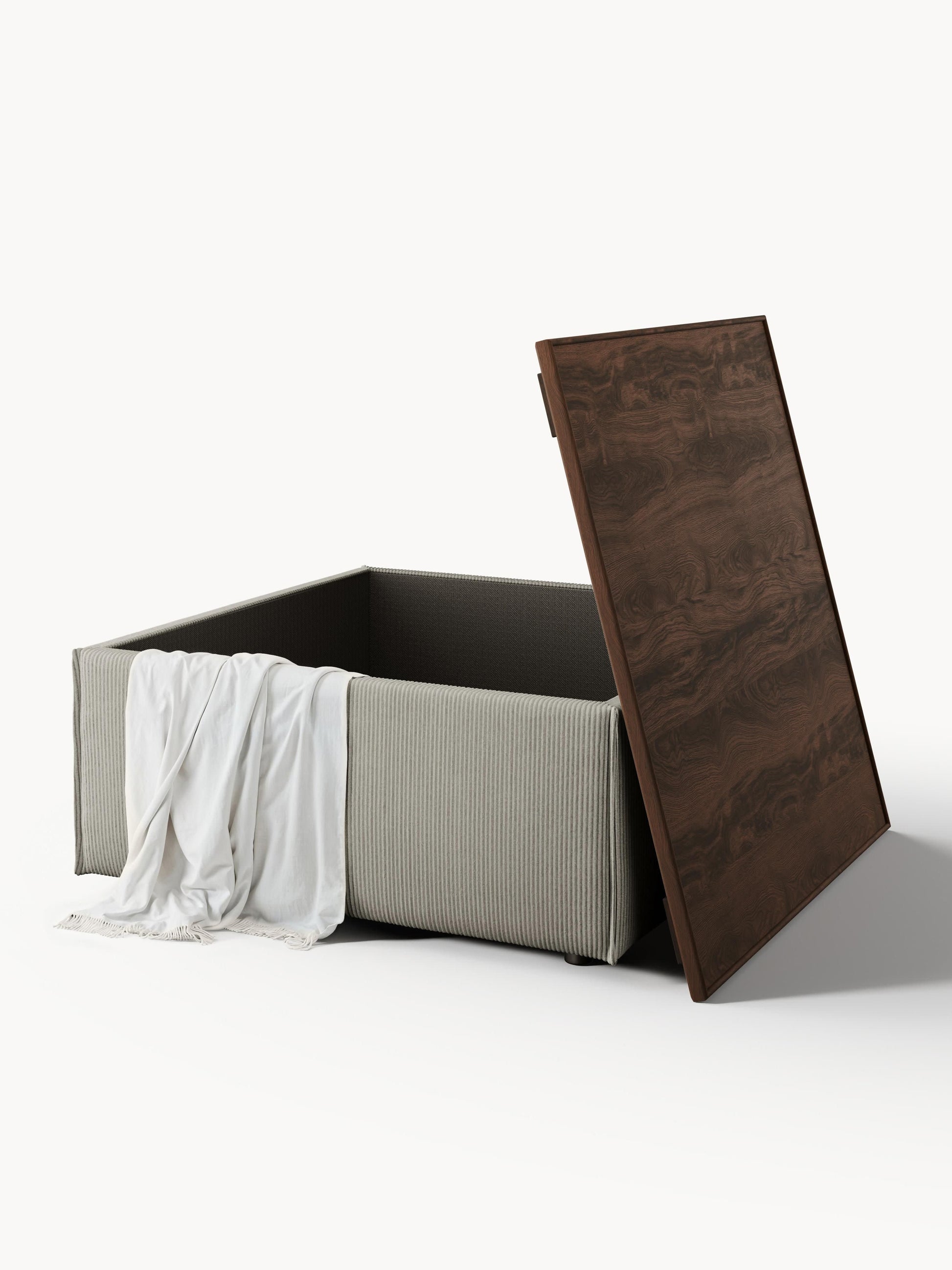 Sofa-Hocker Lennon aus Cord mit Stauraum