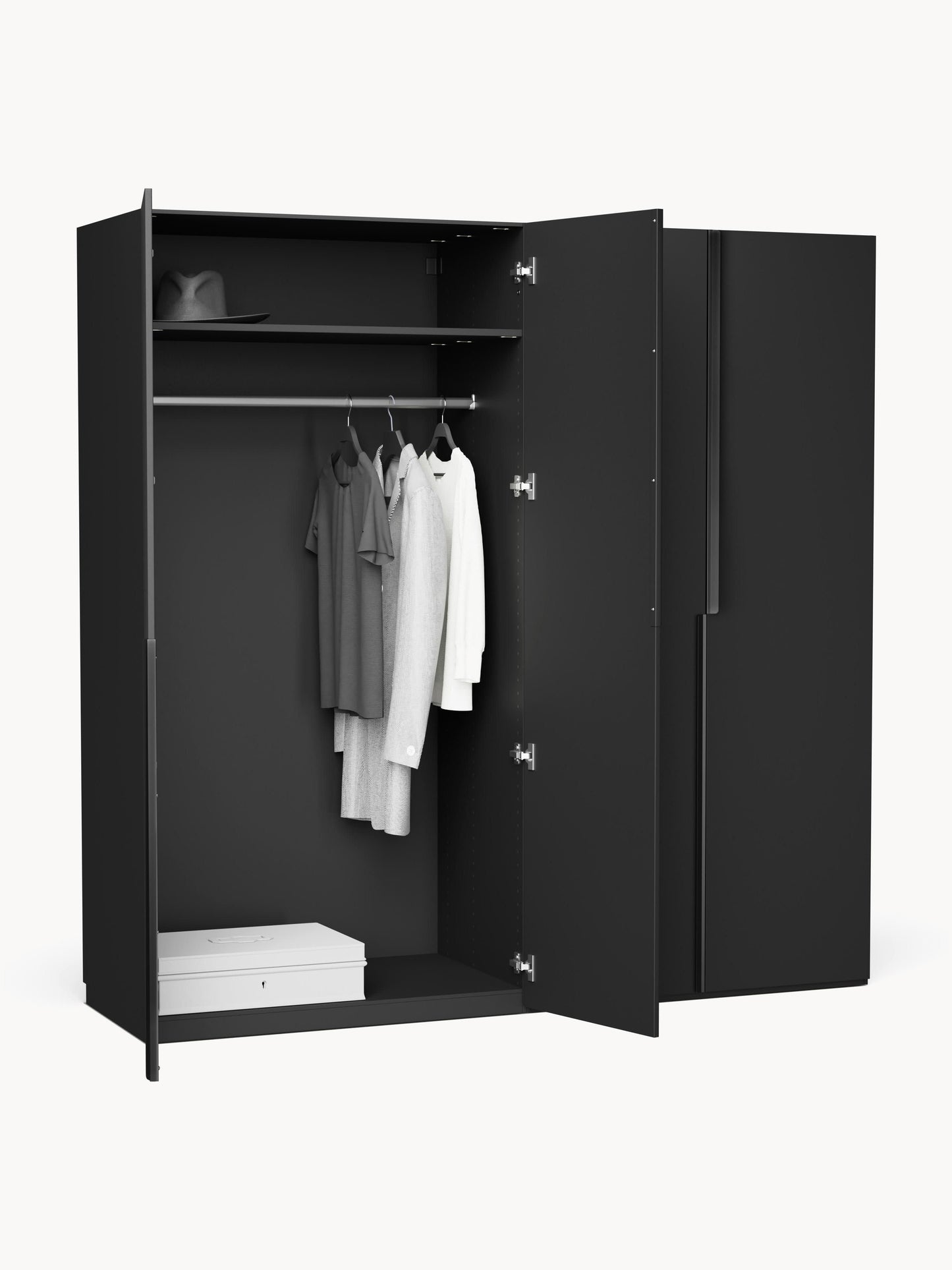 Modularer Drehtürenschrank Leon, 200 cm Breite, in verschiedenen Größen
