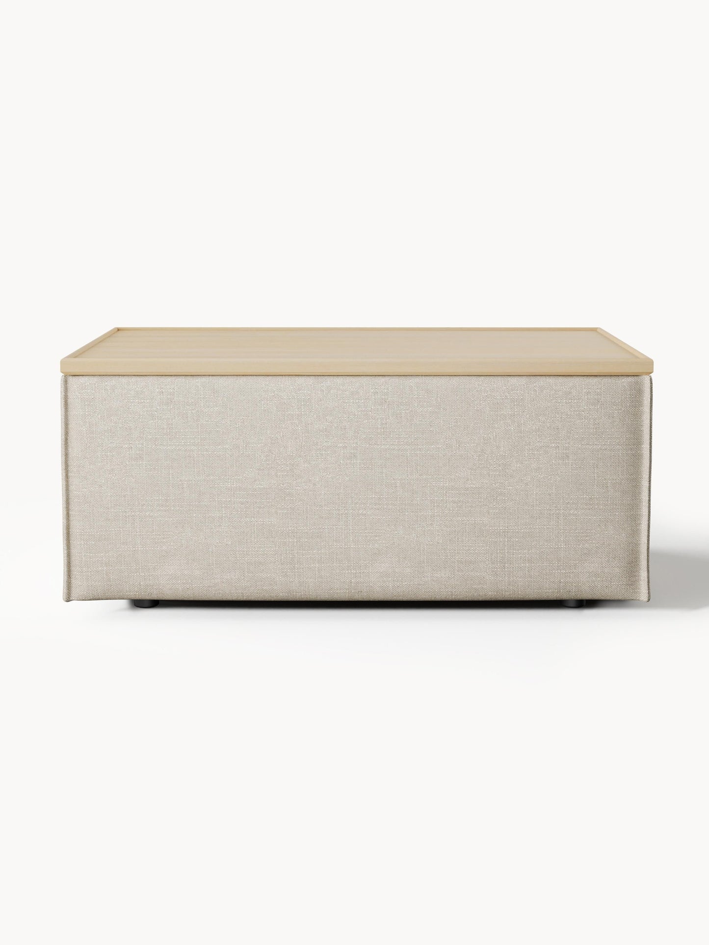 Sofa-Hocker Lennon aus Leinen-Mix mit Stauraum