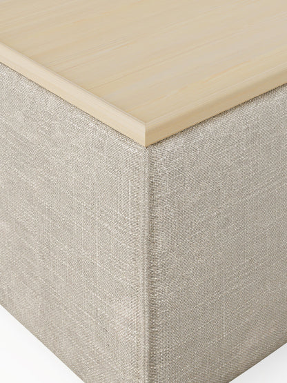 Sofa-Hocker Lennon aus Leinen-Mix mit Stauraum
