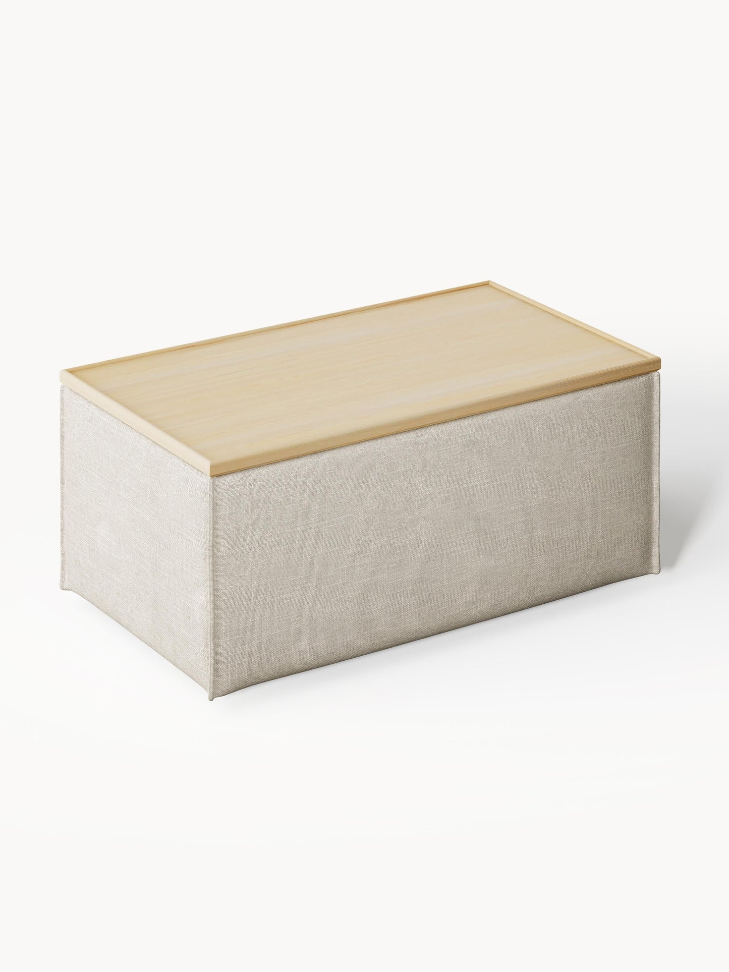 Sofa-Hocker Lennon aus Leinen-Mix mit Stauraum