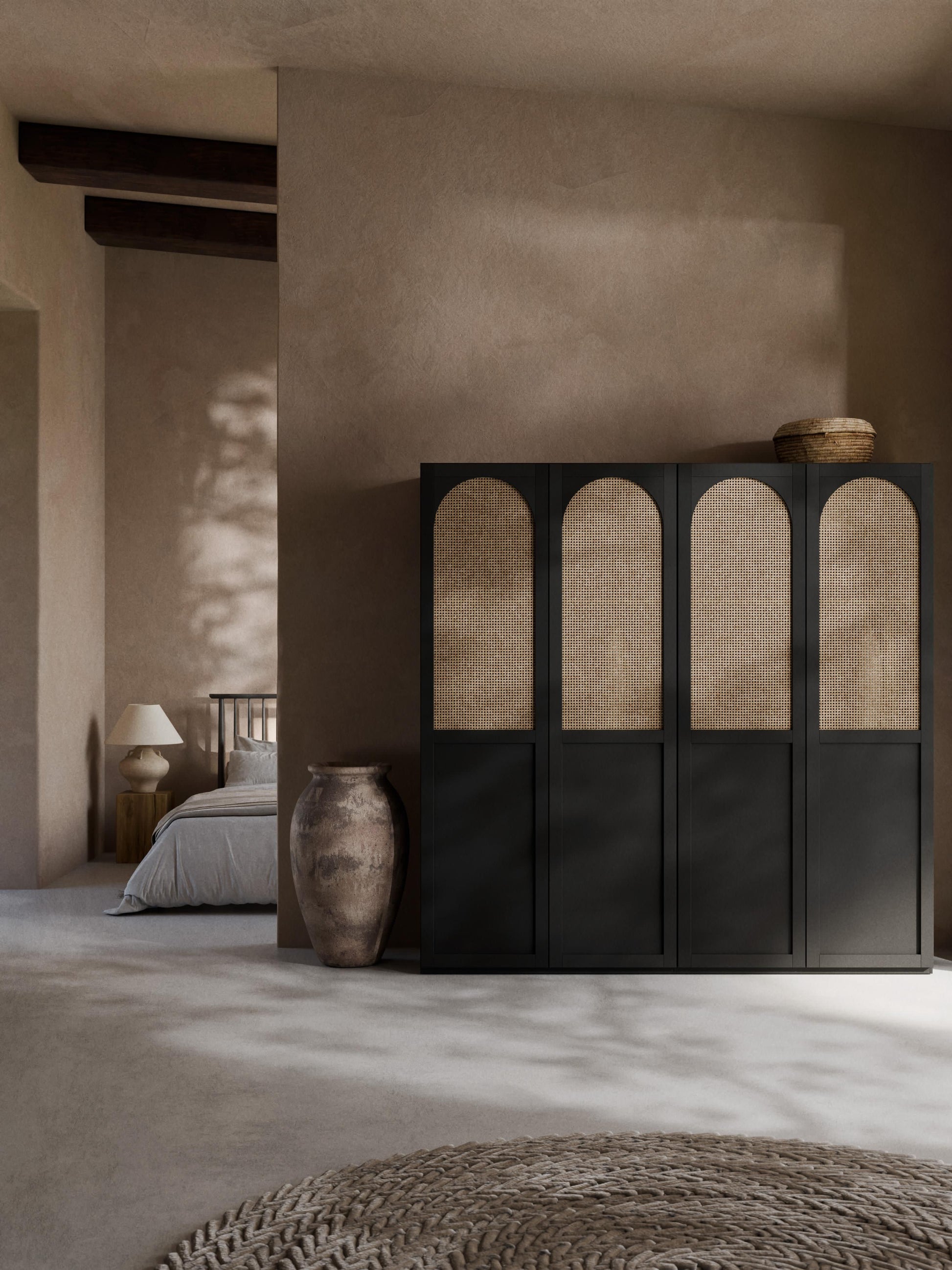 Modularer Drehtürenschrank Jeanne, 200 cm Breite, in verschiedenen Größen