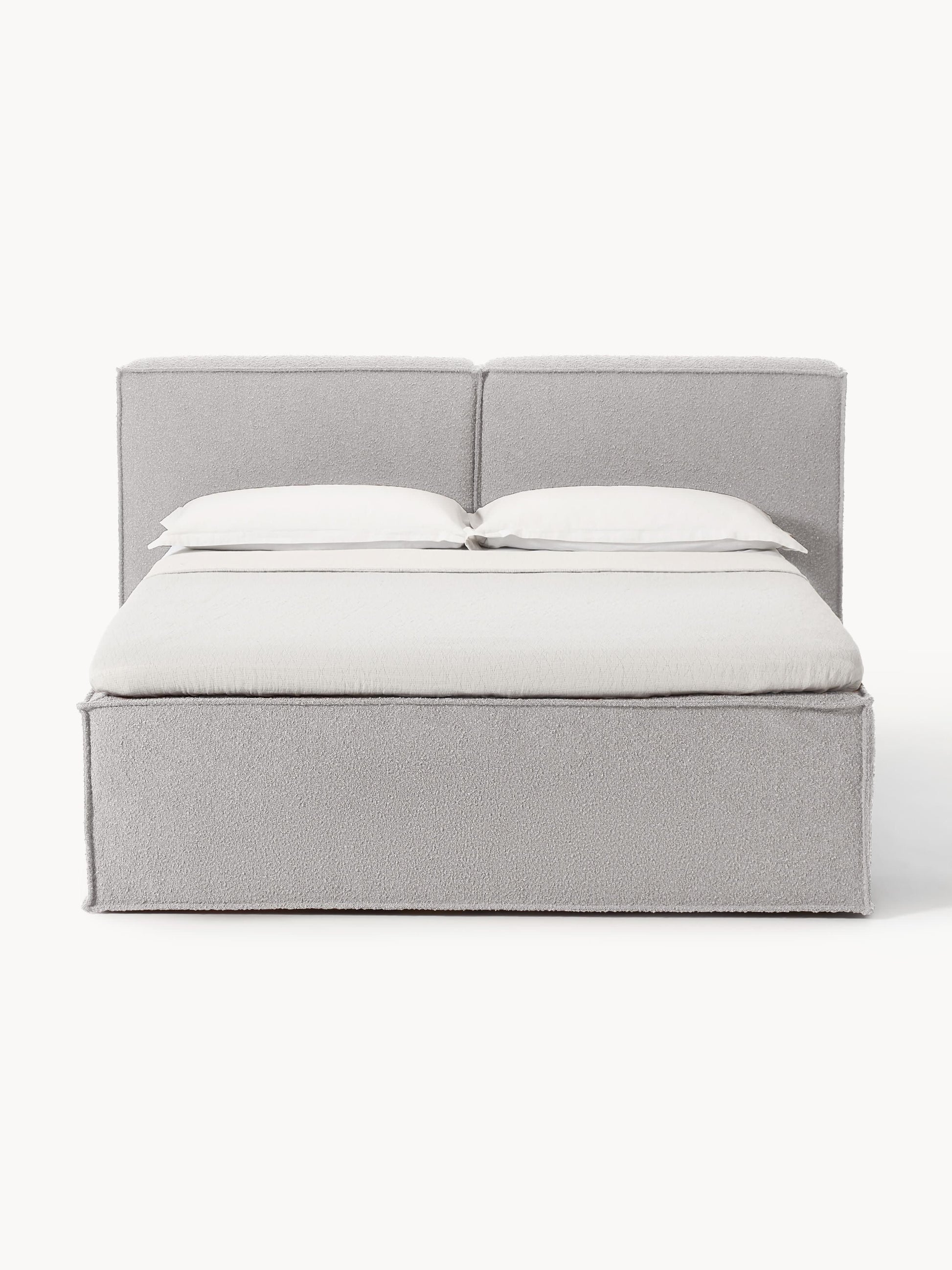 Bouclé-Boxspringbett Lennon