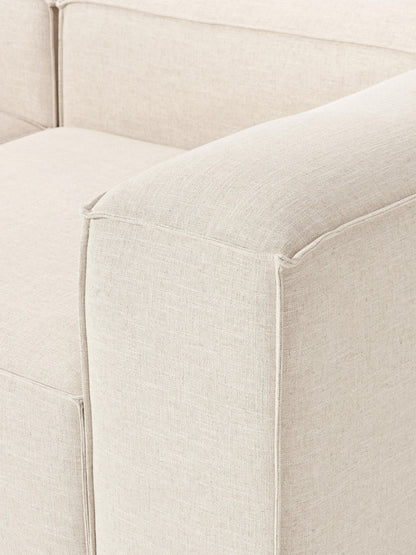 Modulares Sofa Lennon (4-Sitzer) aus Leinen-Mix